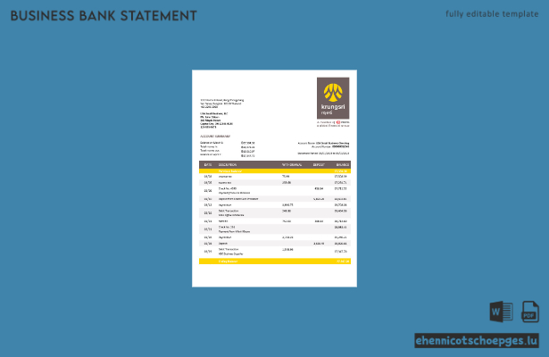 Geschäftsbericht der Krungsri-Bank of Ayudha (Word- und PDF-Beispiel)